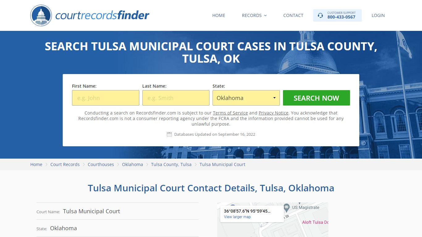 Tulsa Municipal Court Case Search - Tulsa County, OK - RecordsFinder