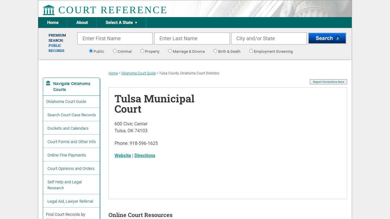 Tulsa Municipal Court - CourtReference.com